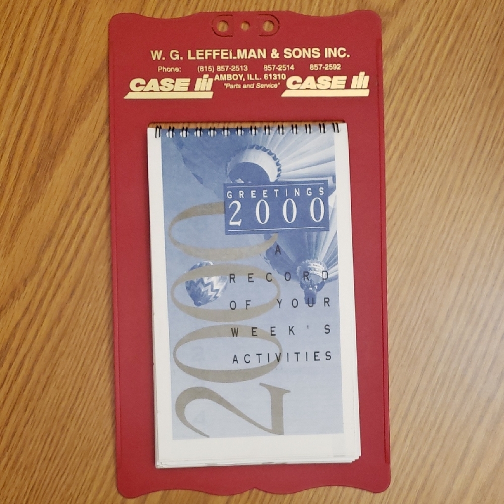 Weekly Activity Calendar with Red Clipboard